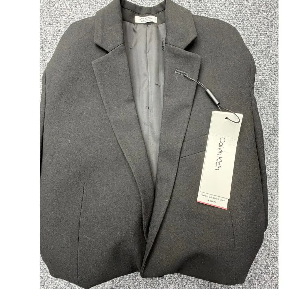 Calvin Klein Boys Size 10 Black X Slim Fit Stretch Suit Blazer NWT NEW